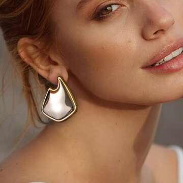 Trendy Two Tone Gold Earrings for Women - SHERLOVE