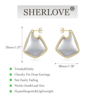 Trendy Two Tone Gold Earrings for Women - SHERLOVE