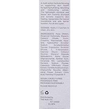 The Nue Co. BARRIER CULTURE MOISTURIZER, Hydrates Skin, pre- and probiotic with Ceramides, Peptides, Niacinamide and Squalane, For All Skin Types, Vegan, Gluten Free, 1.69 fl oz