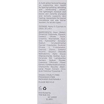 The Nue Co. BARRIER CULTURE MOISTURIZER, Hydrates Skin, pre- and probiotic with Ceramides, Peptides, Niacinamide and Squalane, For All Skin Types, Vegan, Gluten Free, 1.69 fl oz