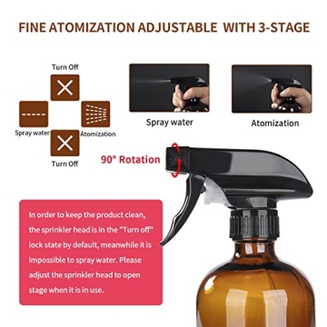 HOMBYS Amber Glass Spray Bottles - Versatile and Durable