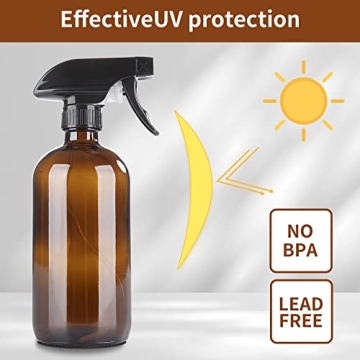 HOMBYS Amber Glass Spray Bottles - Versatile and Durable