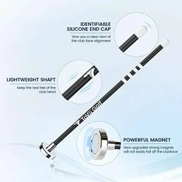 ToVii Golf Alignment Rods - Upgraded Magnetic Golf Club Alignment Stick, Golf Swing Training Aid, Go...