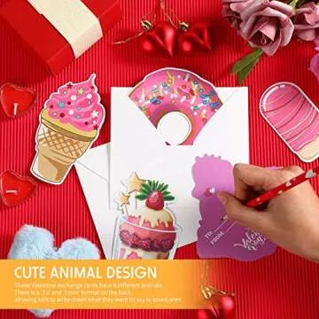 48 Adorable Valentine's Day Cards for Kids with Envelopes