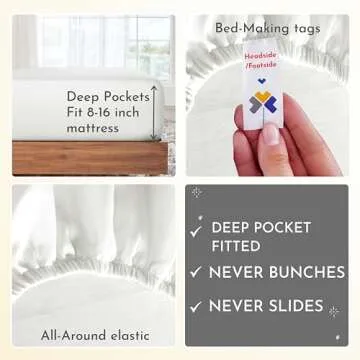 California Design Den 100% Cotton Sheets, Soft 400 Thread Count Sateen Bed Sheet Set, Cooling Sheets for Queen Size Bed with Deep Pockets, Bedding Sheets & Pillowcases, (Ivory)