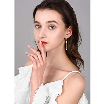 DIYANMMY Unique Simulation Gold Silver Asymmetry Bow and arrow Drop Earrings for Women Punk Personality Fashion Cupid's Arrow Earrings Jewelry Gift (Gold Bow arrow Drop Earrings)