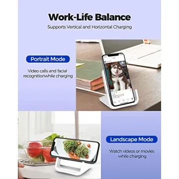 Wireless Charger YUWISS Wireless Charging Stand Cordless Charger 10/7.5/5W Compatible with iPhone 14 13 12/12 /11Pro Max/XR/XS Max/XS/X/8/8Plus Galaxy S22/S21/S9/S9+/S8/S8+ Note