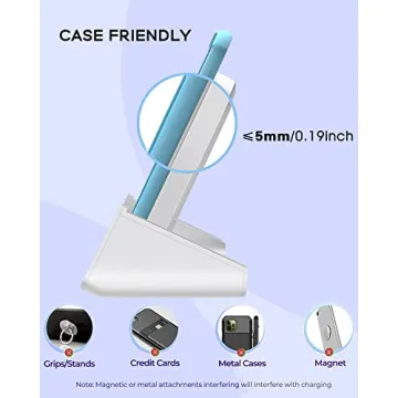 Wireless Charger YUWISS Wireless Charging Stand Cordless Charger 10/7.5/5W Compatible with iPhone 14 13 12/12 /11Pro Max/XR/XS Max/XS/X/8/8Plus Galaxy S22/S21/S9/S9+/S8/S8+ Note
