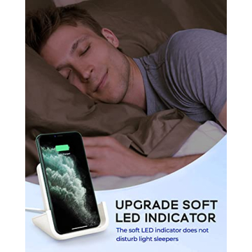 Wireless Charger YUWISS Wireless Charging Stand Cordless Charger 10/7.5/5W Compatible with iPhone 14 13 12/12 /11Pro Max/XR/XS Max/XS/X/8/8Plus Galaxy S22/S21/S9/S9+/S8/S8+ Note