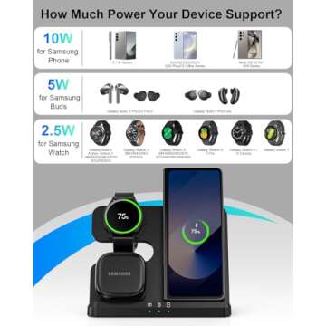 3 in 1 Wireless Charger for Samsung – Efficient Charging Station