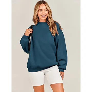 ANRABESS Women Oversized Fleece Hoodie Cozy Fall Winter Pullover