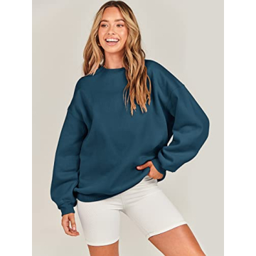 ANRABESS Women Oversized Fleece Hoodie Cozy Fall Winter Pullover