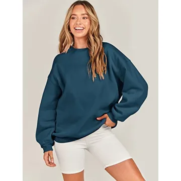 ANRABESS Women Oversized Fleece Hoodie Cozy Fall Winter Pullover