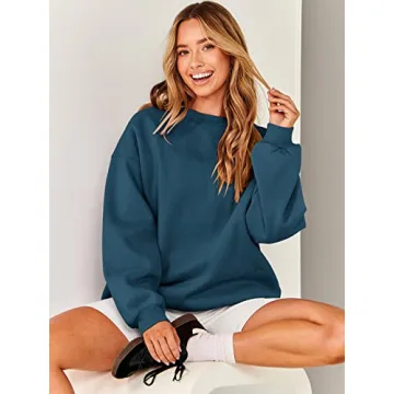 ANRABESS Women Oversized Fleece Hoodie Cozy Fall Winter Pullover