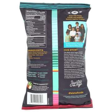 Siete Sea Salt Grain Free Tortilla Chips, 5 oz bags (1 PACK)