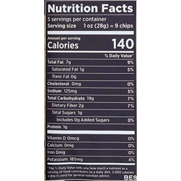 Siete Sea Salt Grain Free Tortilla Chips, 5 oz bags (1 PACK)