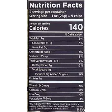 Siete Sea Salt Grain Free Tortilla Chips, 5 oz bags (1 PACK)