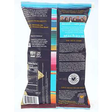 Siete Sea Salt Grain Free Tortilla Chips, 5 oz bags (1 PACK)