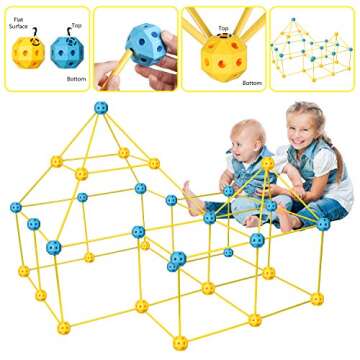 Kids Fort Building Kit – 122 Pieces for Imaginative Play