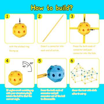 Kids Fort Building Kit – 122 Pieces for Imaginative Play