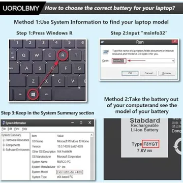 F3YGT 60Wh Battery for Dell Latitude 7480 7390 7280