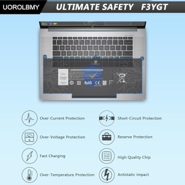 F3YGT 60Wh Battery for Dell Latitude 7480 7390 7280