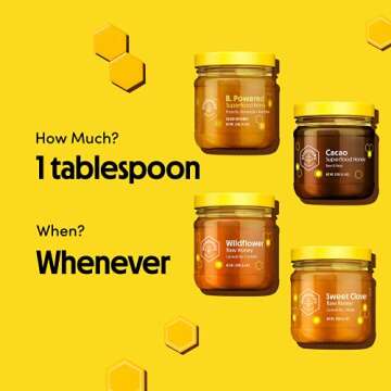 BEEKEEPER'S NATURALS 100% Raw Honey Sampler Gift Box - Natural & Crystallized - Eco-Friendly, Non-Toxic, Non-GMO, Gluten-Free, Sustainable - Paleo Friendly (Set of 4 Glass Jars)