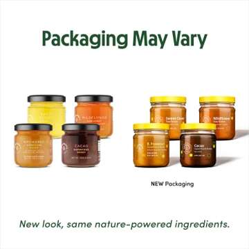 BEEKEEPER'S NATURALS 100% Raw Honey Sampler Gift Box - Natural & Crystallized - Eco-Friendly, Non-Toxic, Non-GMO, Gluten-Free, Sustainable - Paleo Friendly (Set of 4 Glass Jars)