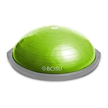 Bosu 65-Centimeter Dynamic Non-Slip Travel-Size Home Gym Workout Balance Ball Pod Trainer for Strength and Flexibility, Lime Green