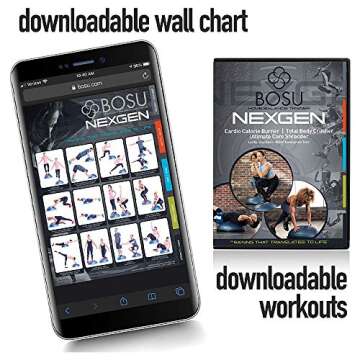 Bosu 65-Centimeter Dynamic Non-Slip Travel-Size Home Gym Workout Balance Ball Pod Trainer for Strength and Flexibility, Lime Green