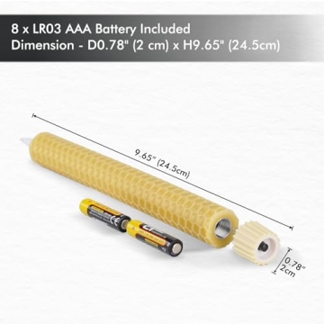 Fanna Yellow Honeycomb Flameless Taper Candles for Home