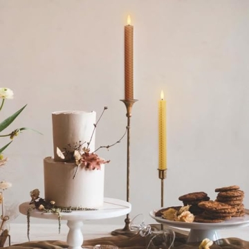 Fanna Yellow Honeycomb Flameless Taper Candles for Home
