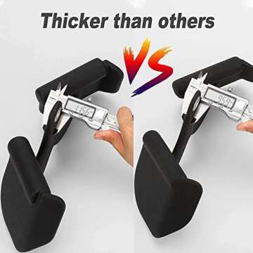 Febos Double D Handle Cable Attachments, V Bar Tricep Pull Down Exercise Handles Gym Equipments, Double Close Grip Row Handles with Rubber Handgrips