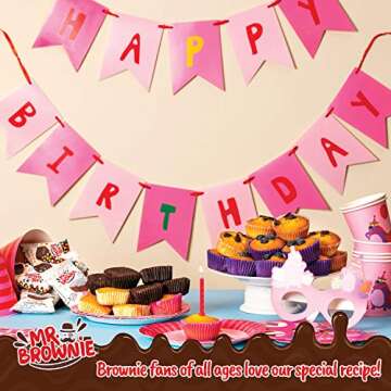 Mr. Brownie Chocolate Brownies | 8 Individually Wrapped Brownie Bites | Snack Packs for Kids & Adults | Real Belgian Chocolate