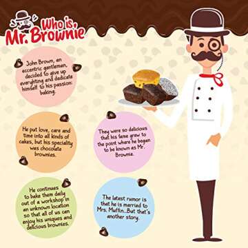 Mr. Brownie Chocolate Brownies | 8 Individually Wrapped Brownie Bites | Snack Packs for Kids & Adults | Real Belgian Chocolate