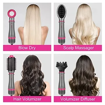 IG INGLAM 4 in 1 Blowout Brush for Effortless Hair Styling