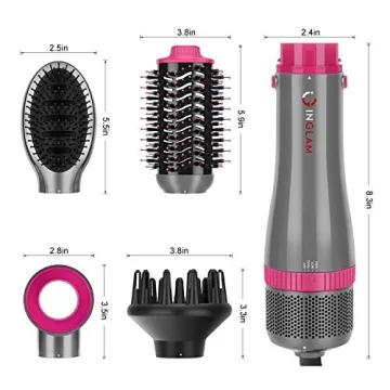 IG INGLAM 4 in 1 Blowout Brush for Effortless Hair Styling