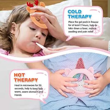 Hilph Kids Ice Packs - Fun & Safe Pain Relief for Kids
