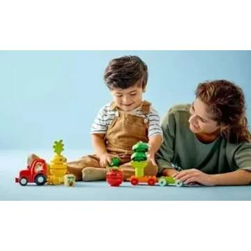LEGO DUPLO My First Fruit and Vegetable Tractor Toy 10982 - Fun Educational Toy for Toddlers 1.5-3 Y...