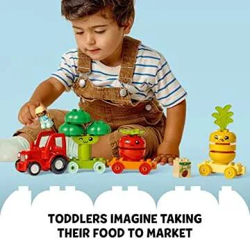 LEGO DUPLO Fruit and Vegetable Tractor Toy for Toddlers
