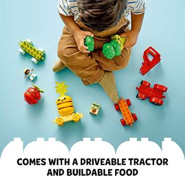 LEGO DUPLO Fruit and Vegetable Tractor Toy for Toddlers
