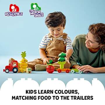 LEGO DUPLO Fruit and Vegetable Tractor Toy for Toddlers