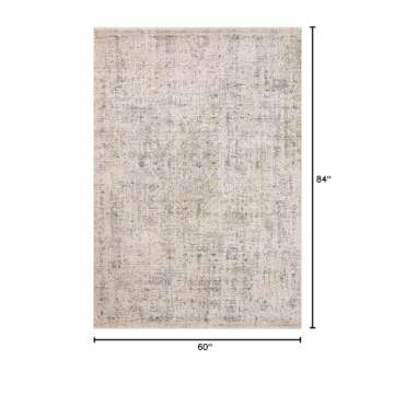Loloi Amber Lewis Alie Collection ALE-02 Sand/Sky 5'-3'' x 7'-9'', .13'' Pile Height, Area Rug