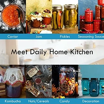 YEBODA 16 oz Wide Mouth Mason Jars - Perfect for Canning