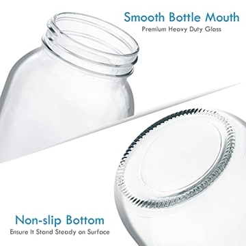 YEBODA 16 oz Wide Mouth Mason Jars - Perfect for Canning