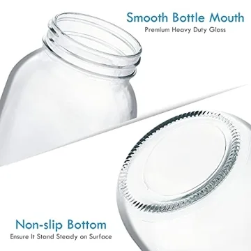 YEBODA 16 oz Wide Mouth Mason Jars - Perfect for Canning