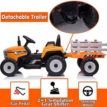 sopbost 12V Ride On Tractor with Remote Control