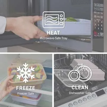 Bentgo Prep 60-Piece Meal Prep Kit - Reusable Food Containers 1-Compartment, 2-Compartment, & 3-Compartments for Healthy Eating - Microwave, Freezer, & Dishwasher Safe (Gleam Metallics)