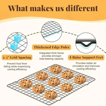 Durable Stainless Steel Cooling Racks for Baking and Cooking