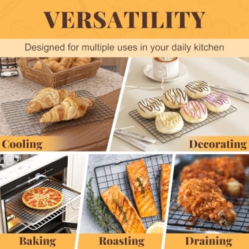 Durable Stainless Steel Cooling Racks for Baking and Cooking